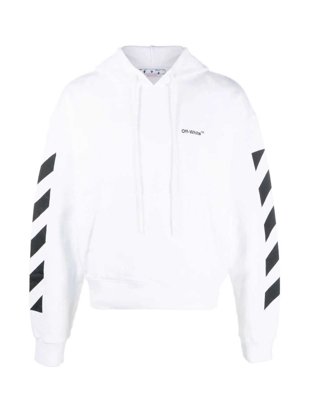 DIAG HELVETICA OVER HOODIE WHITE BLACK OFF-WHITE